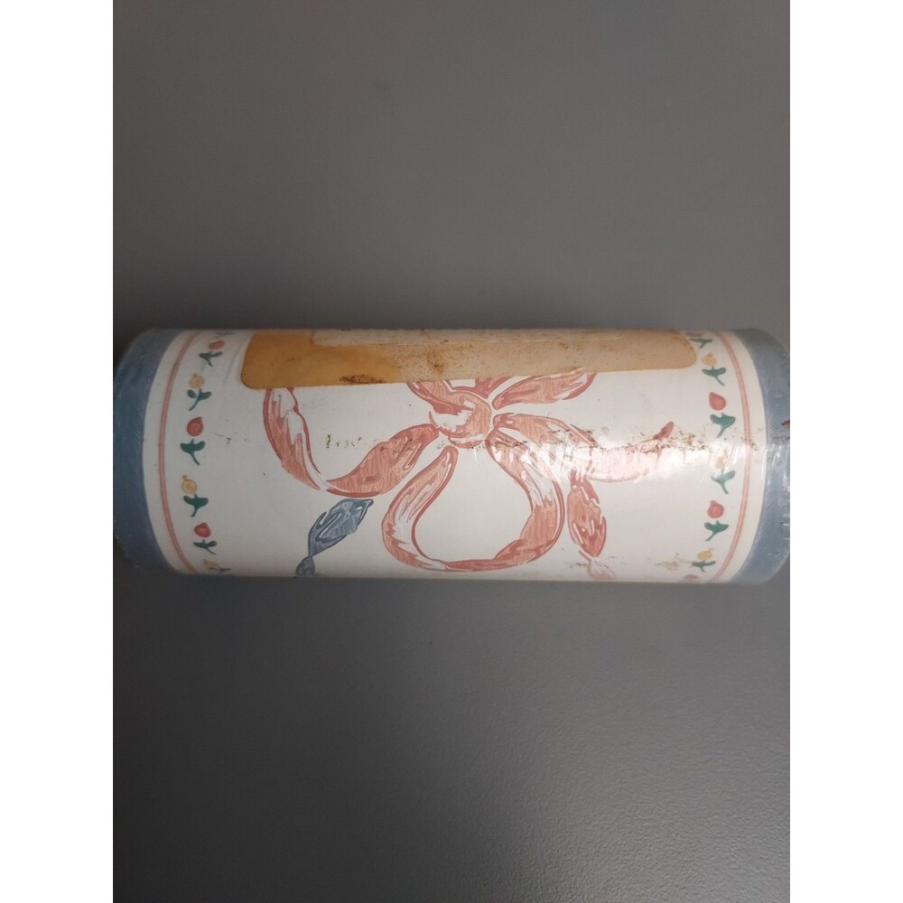 Vintage Imperial Wallcoverings Wallpaper Border bows blue pink KMP6851 5yds